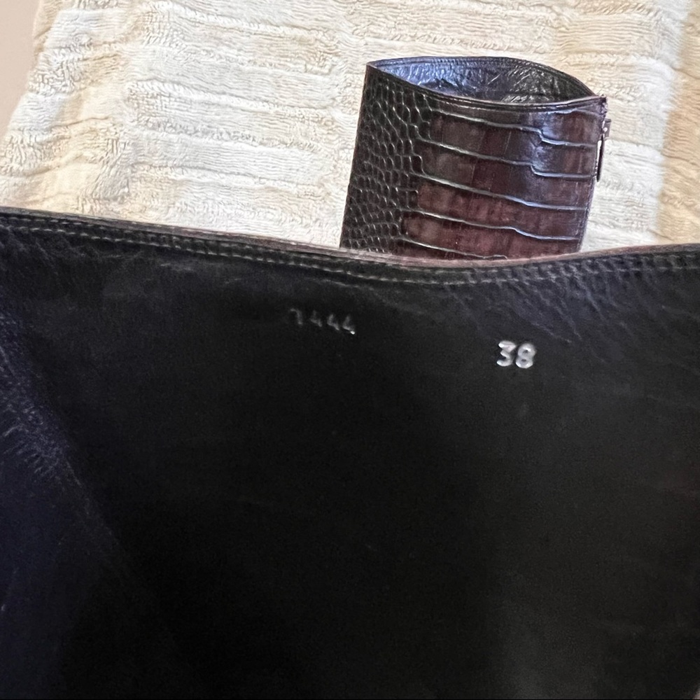 Ma & Lo Croc Embossed Tall Boots - Picture 13 of 14